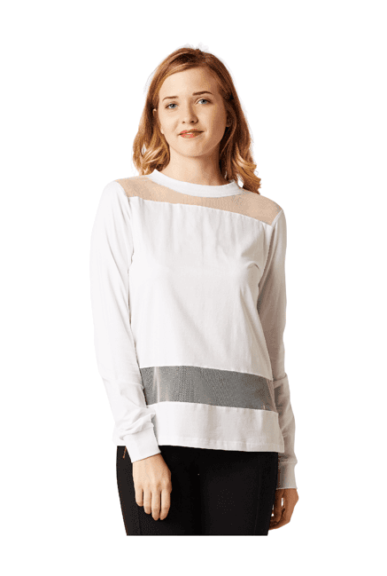 miss chase white relaxed fit top