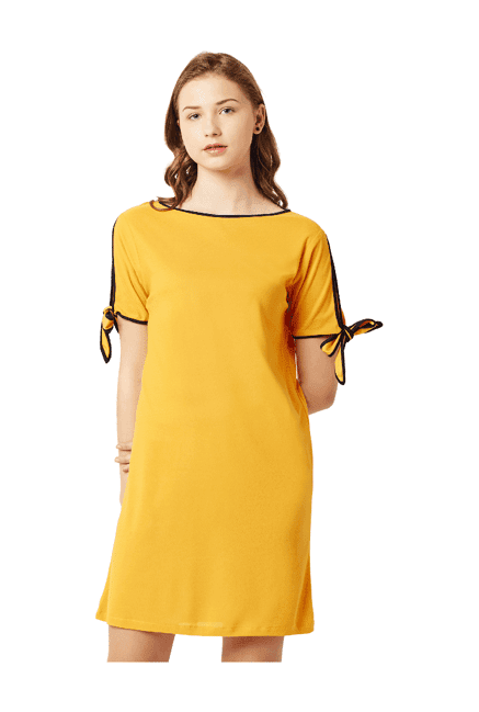 miss chase yellow relaxed fit above knee dress