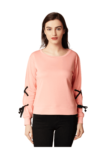 miss chase pink loose fit sweatshirt