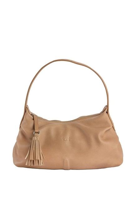 tohl rp1 marisa beige tassel leather shoulder bag