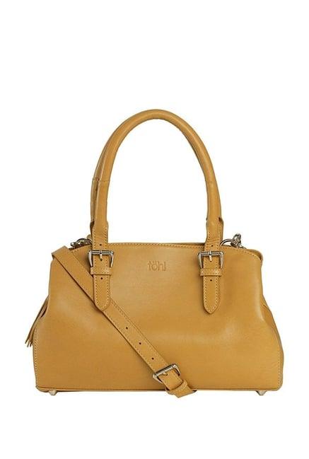 tohl rp1 alva sunflower yellow tassel leather handbag