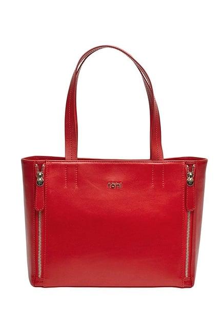 tohl rp1 varick red zip leather shoulder bag