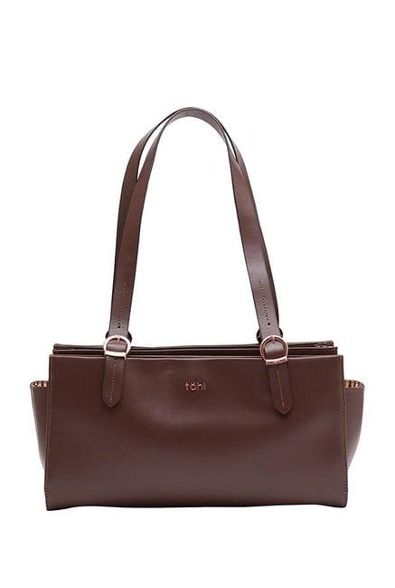 tohl rp1 cortland chocolate brown solid leather shoulder bag