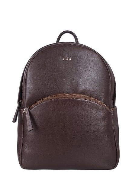 tohl rp1 chena chocolate brown solid leather backpack