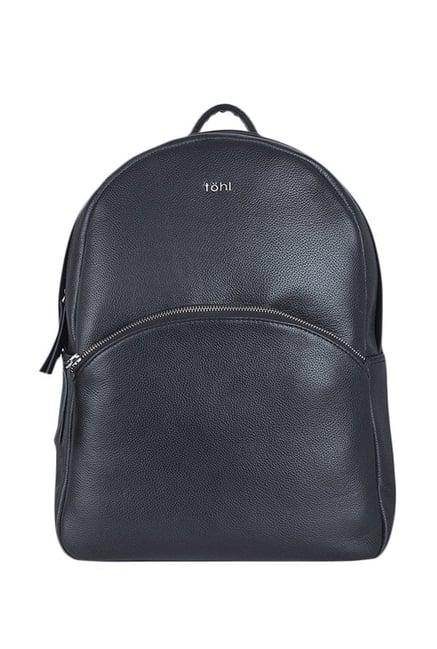 tohl rp1 chena black solid leather backpack