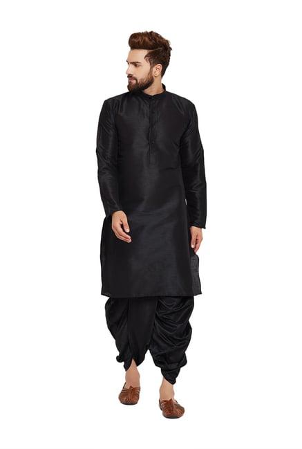 sojanya black full sleeves kurta set