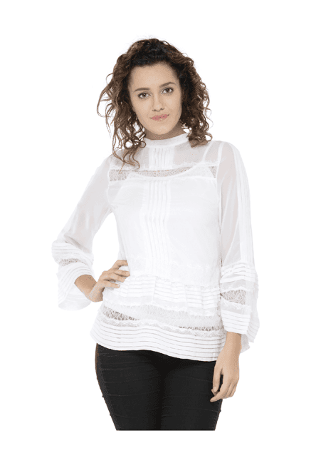 oxolloxo white lace top