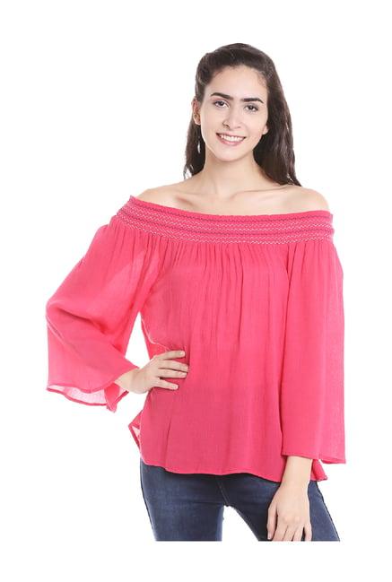 fusion beats pink full sleeves top