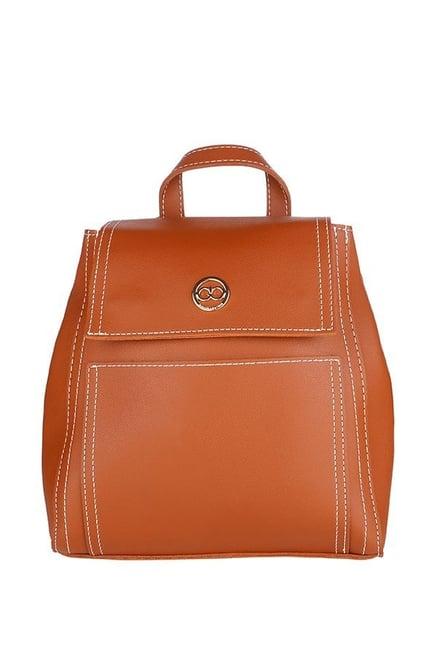 gio collection tan stitched backpack