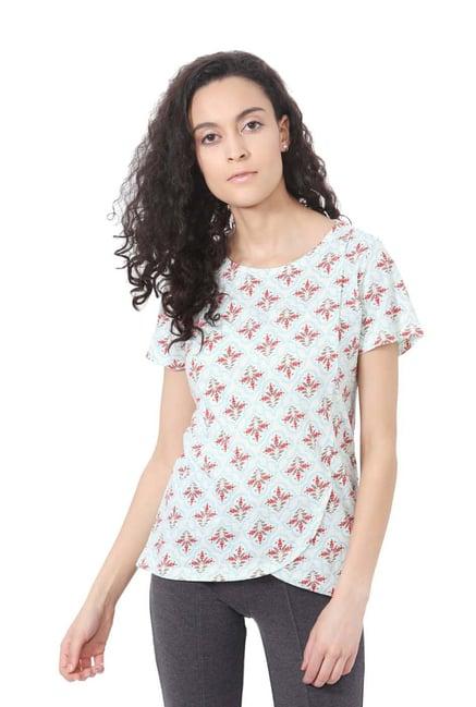 people white cotton printed top