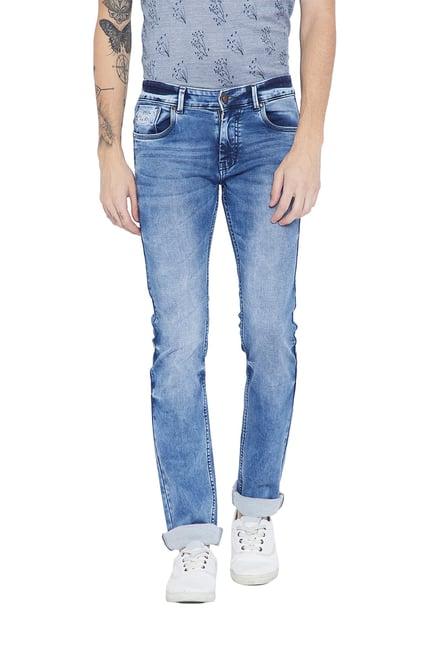 duke blue mid rise slim fit jeans