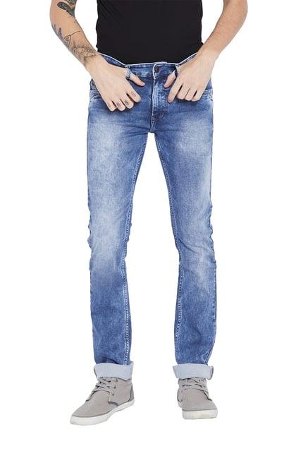 duke dark blue mid rise jeans