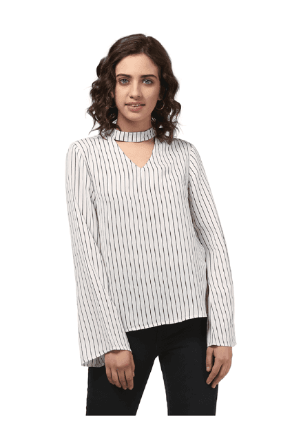 harpa off white striped top