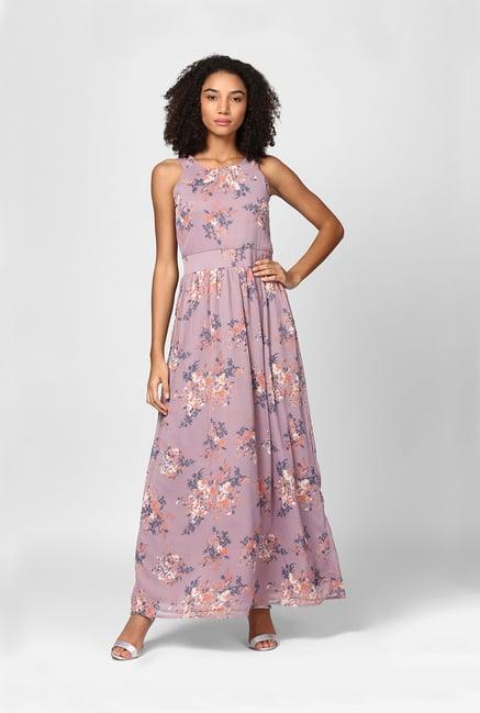 harpa purple floral print maxi dress