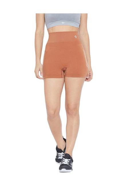 c9 brown regular fit sports shorts