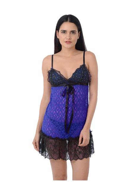 da intimo blue lace baby doll