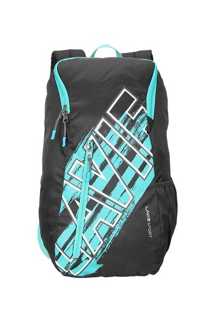 lavie clinton black printed polyester backpack