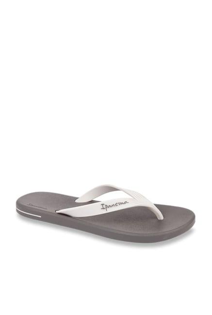 ipanema posto white & dark grey flip flops