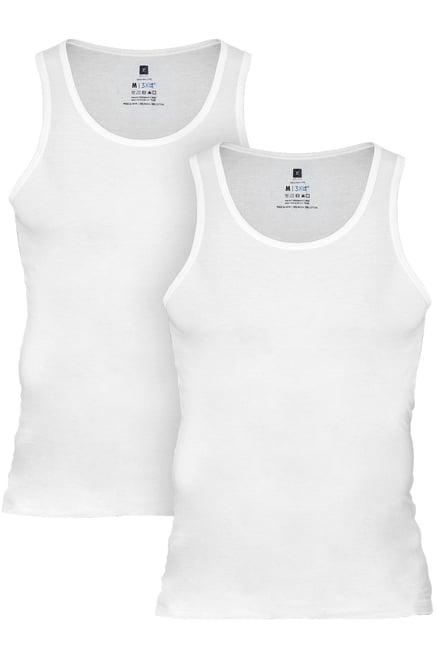 xyxx white vest - pack of 2