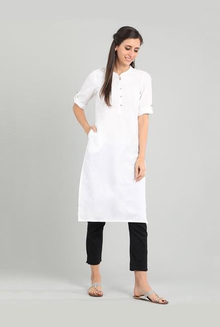 aurelia white cotton kurta