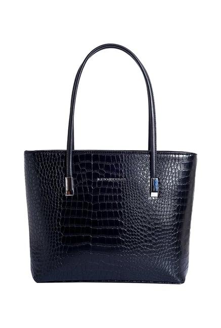 lino perros black textured shoulder bag