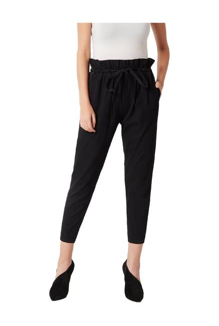 miss chase black regular fit pants