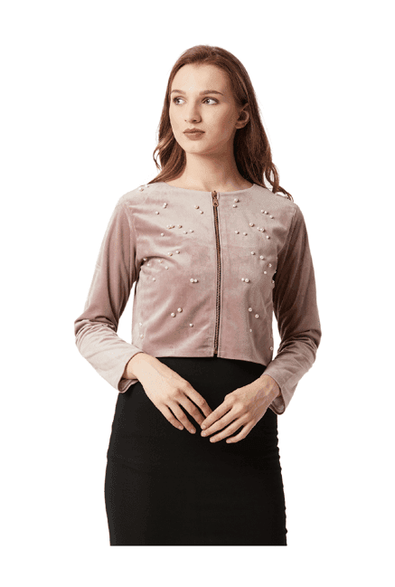 miss chase purple embellished jacket