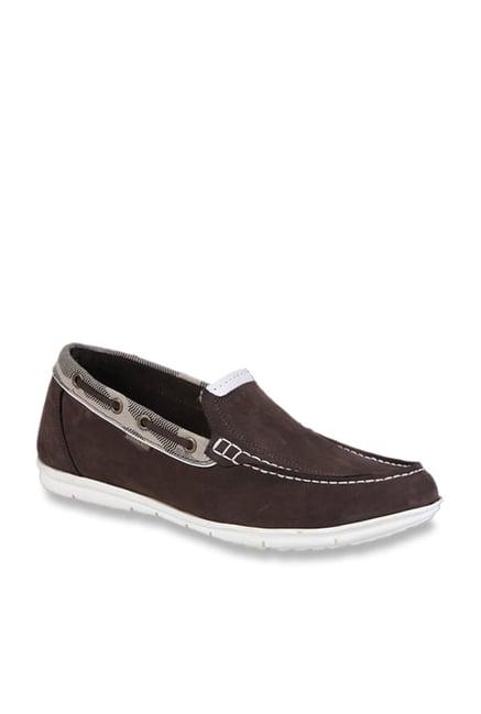 woodland men's brown boat shoes