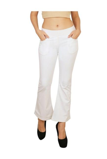 westwood white mid rise trousers