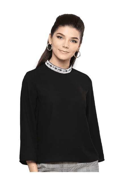 harpa black band neck top