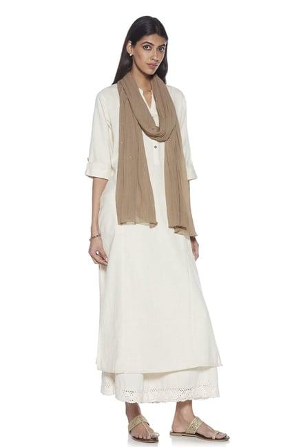 utsa beige crepe dupatta