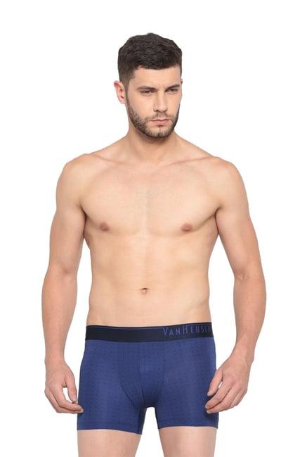 van heusen dark blue mid rise trunks