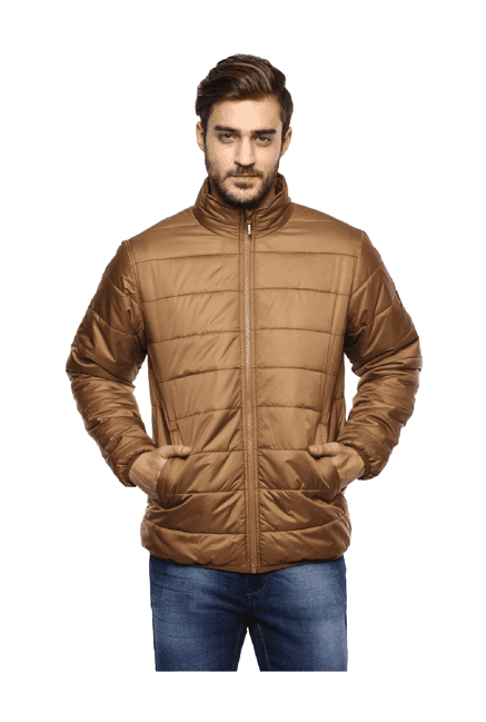 red chief copper quilted full sleeves jacket