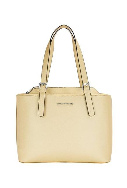 pierre cardin golden solid shoulder handbag