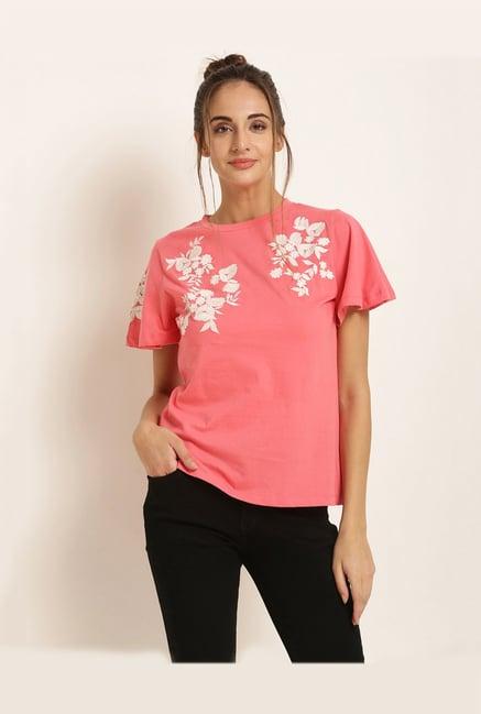 harpa pink embroidered top