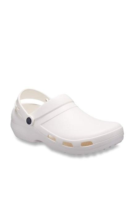 crocs unisex specialist white back strap clogs