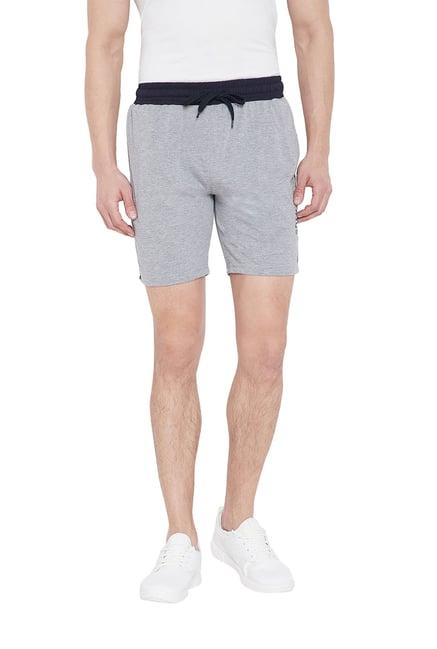 duke grey slim fit high rise shorts