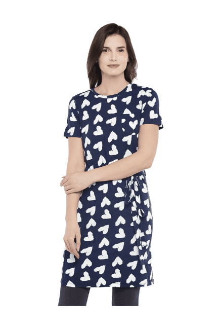 globus navy printed dress