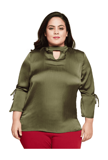 oxolloxo curves olive regular fit top