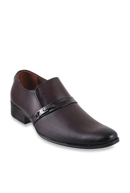 mochi men's maroon formal slip-ons