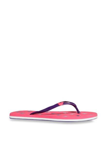 disney by bata women's purple & pink flip flops