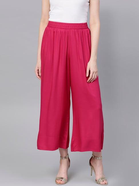 varanga fuchsia flare fit palazzos