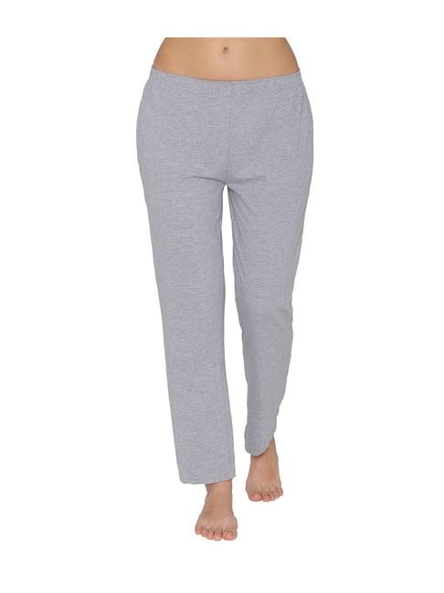 clovia grey textured pyjamas