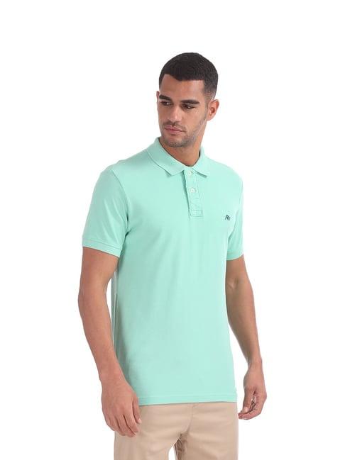 aeropostale aqua polo cotton t-shirt