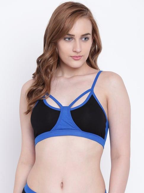 la intimo black & blue mermaid sports bra