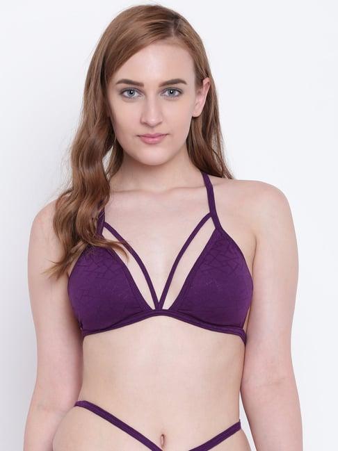 la intimo purple beach mania plunge bra