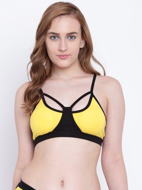 la intimo yellow mermaid sports bra