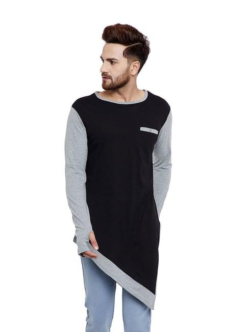 hypernation black & grey full sleeves t-shirt