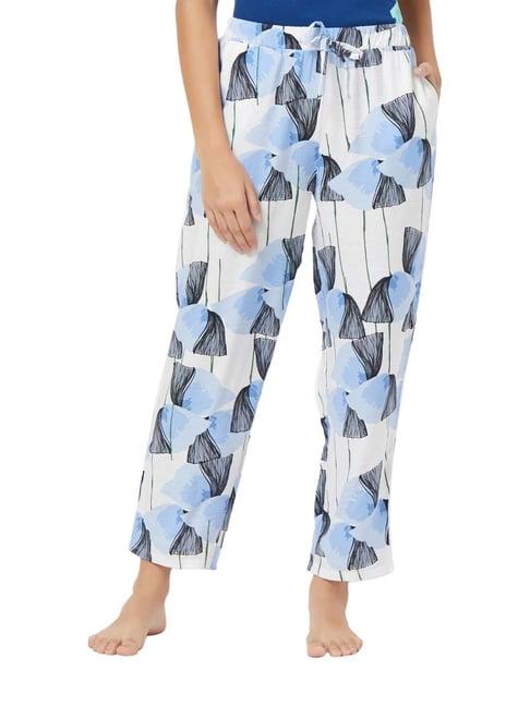 soie white & blue printed pyjamas