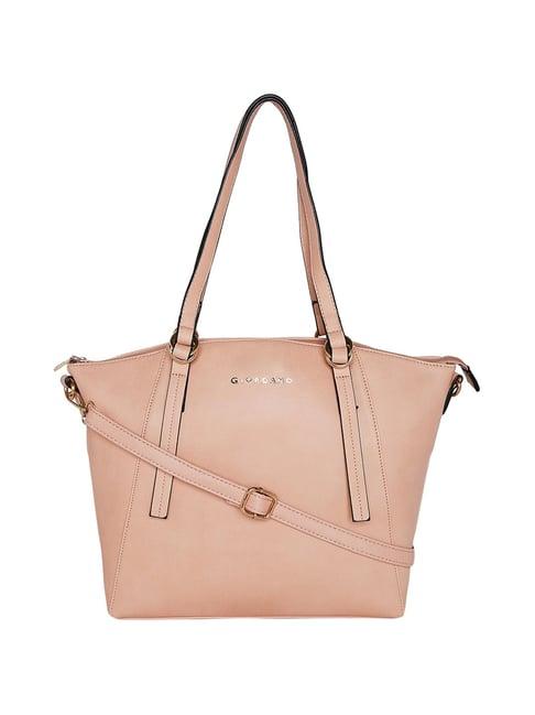 giordano blush pink solid medium shoulder handbag